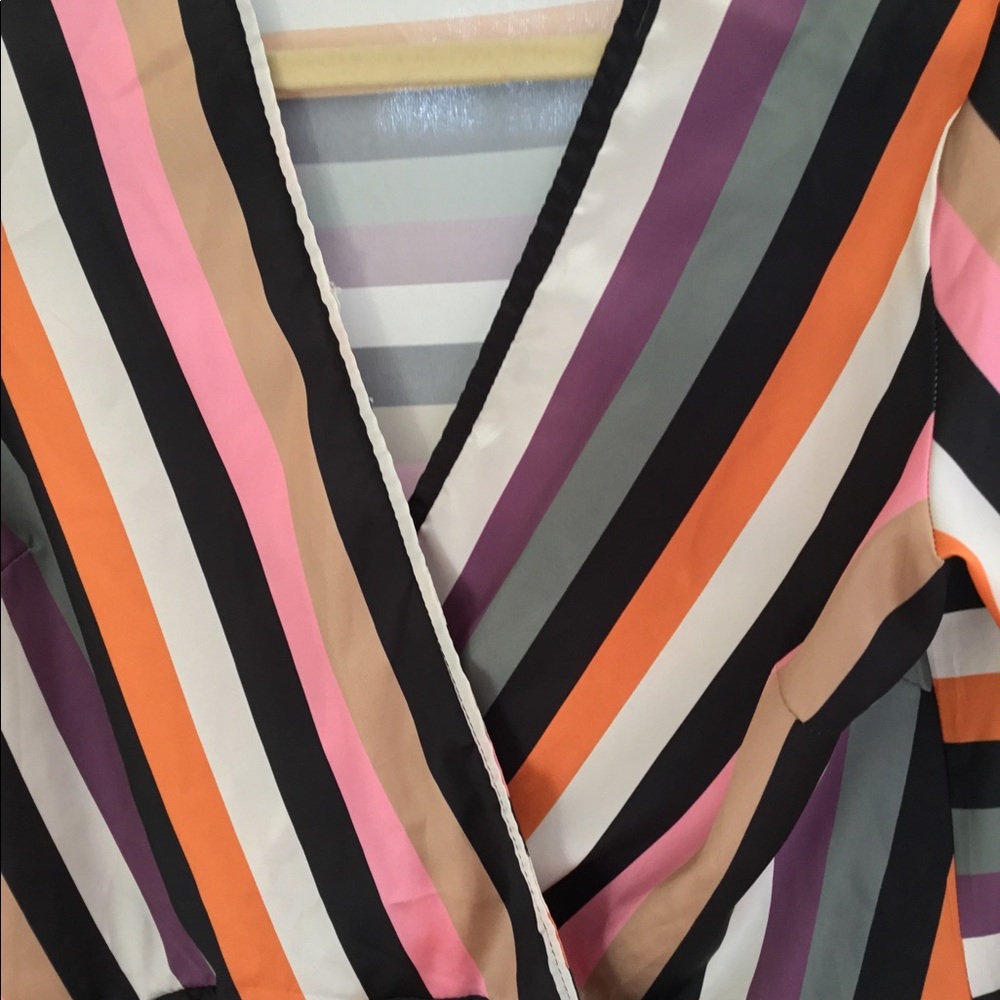 Stripe Polyester Blouse, - image 4